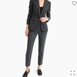 J Crew Cameron Slim Crop Italian Stretch Wool Pants in Heather Coal (Tall)